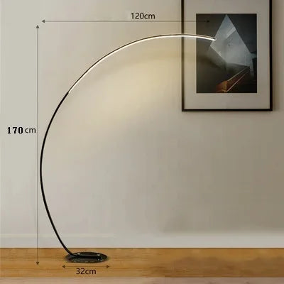 Modern LED Arc Floor Lamp (Dimmable, RGB & Remote Control)