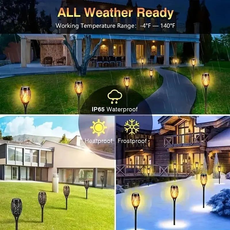 Solar Flame Outdoor Garden Lamp
