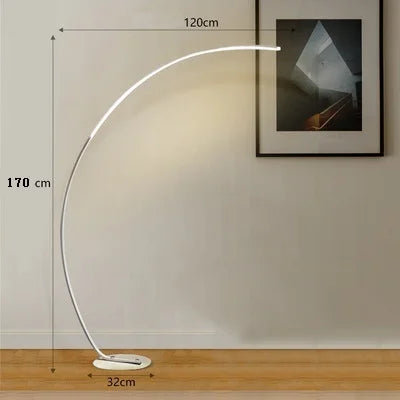 Modern LED Arc Floor Lamp (Dimmable, RGB & Remote Control)