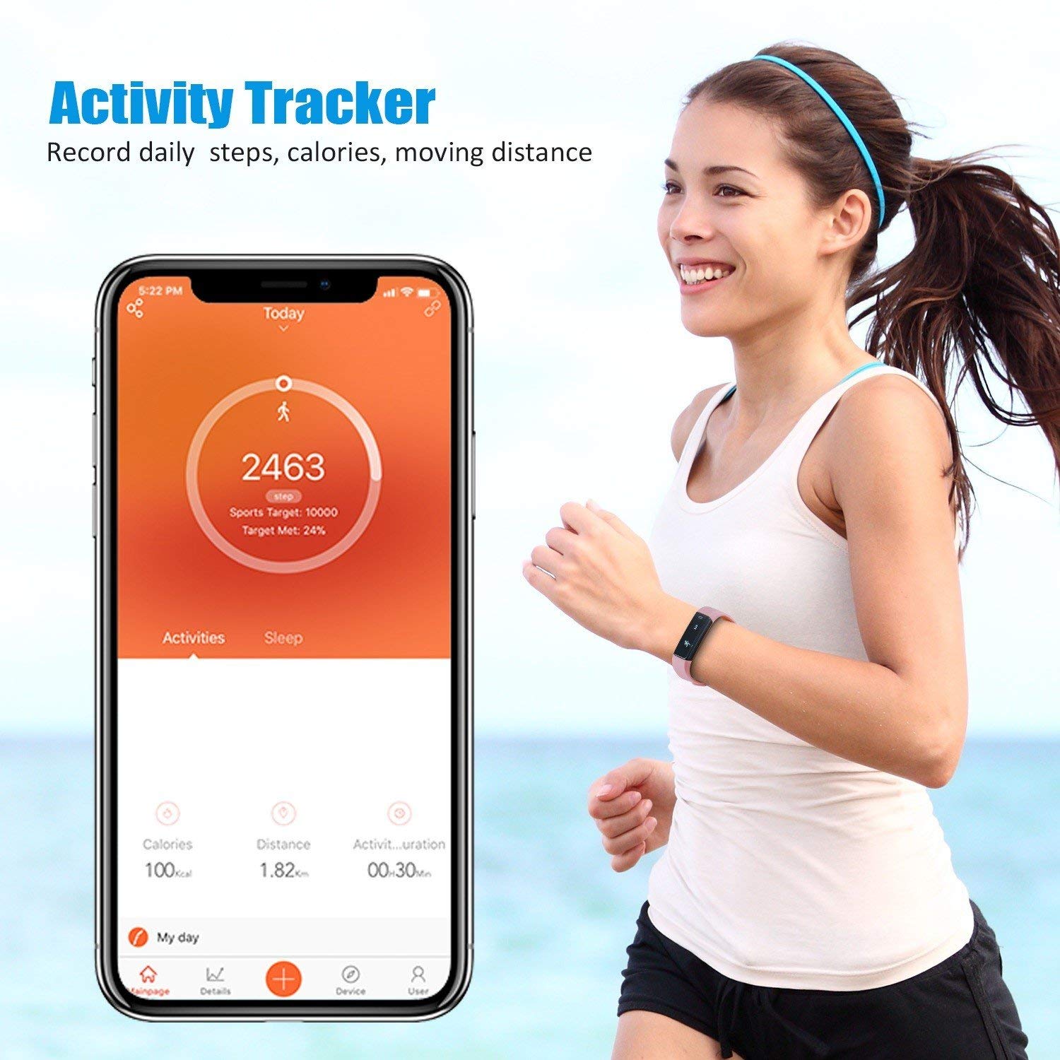 SmartFit Slim – Lightweight Health & Fitness Tracker