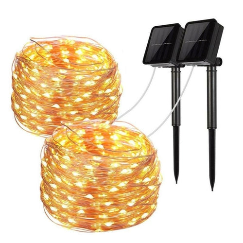 Mini Fiery Solar String Lights – 100 LED Firefly Glow