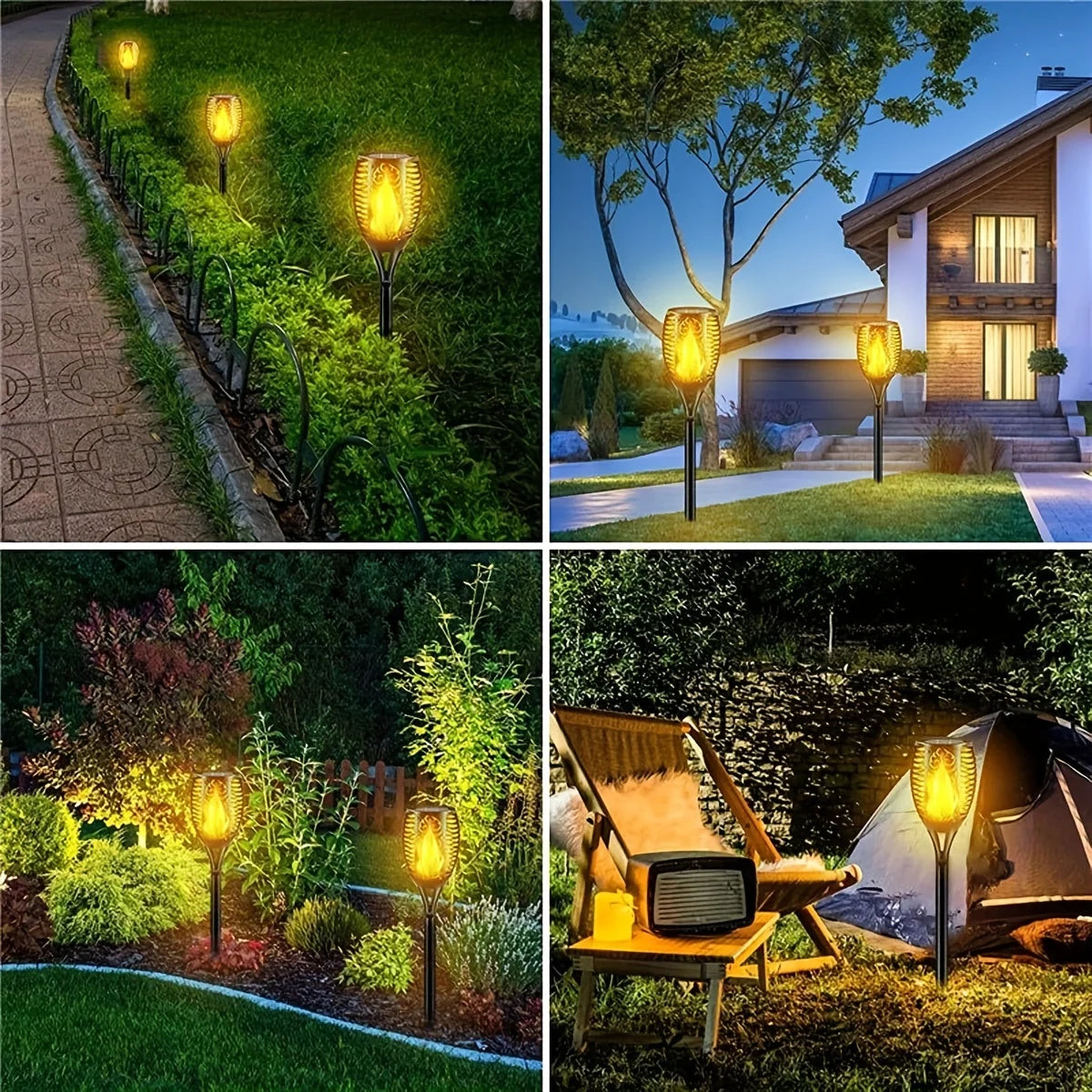 Solar Flame Outdoor Garden Lamp