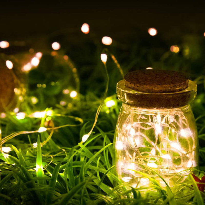 Mini Fiery Solar String Lights – 100 LED Firefly Glow
