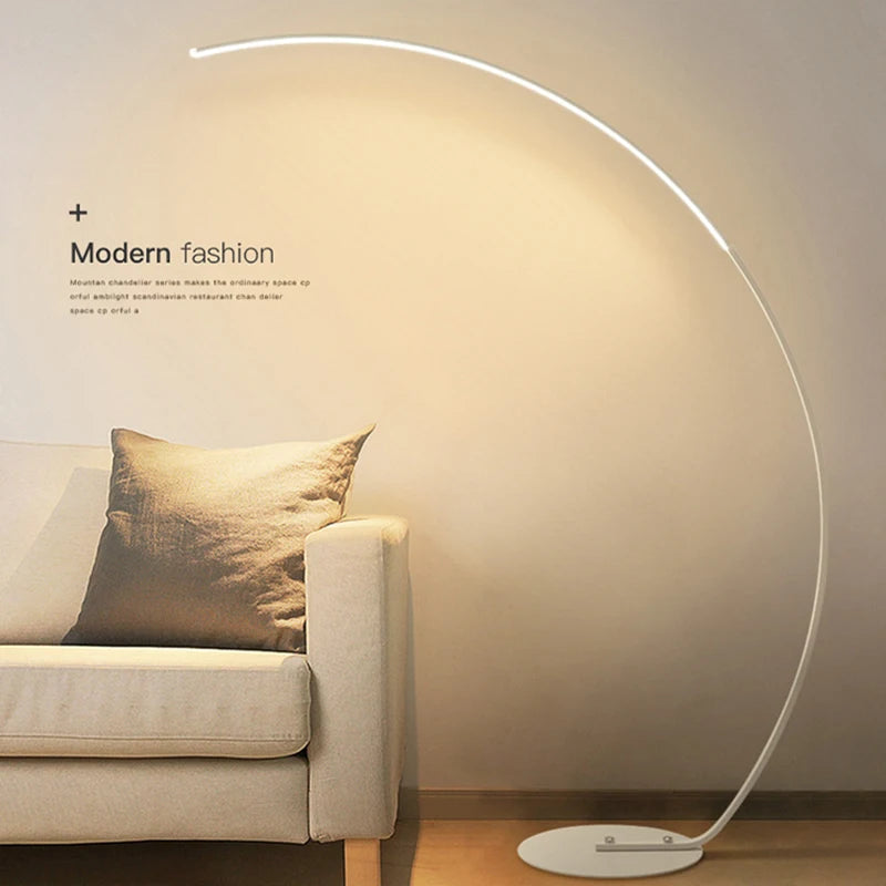 Modern LED Arc Floor Lamp (Dimmable, RGB & Remote Control)