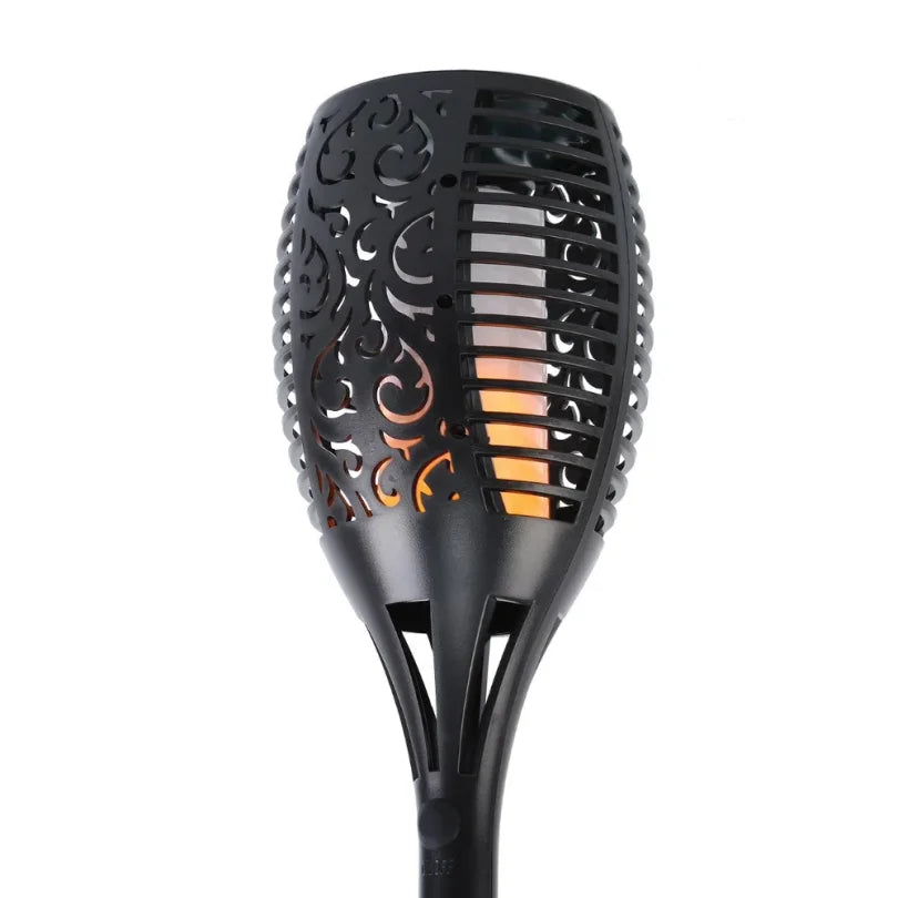 LED Solar Flame Torch Light